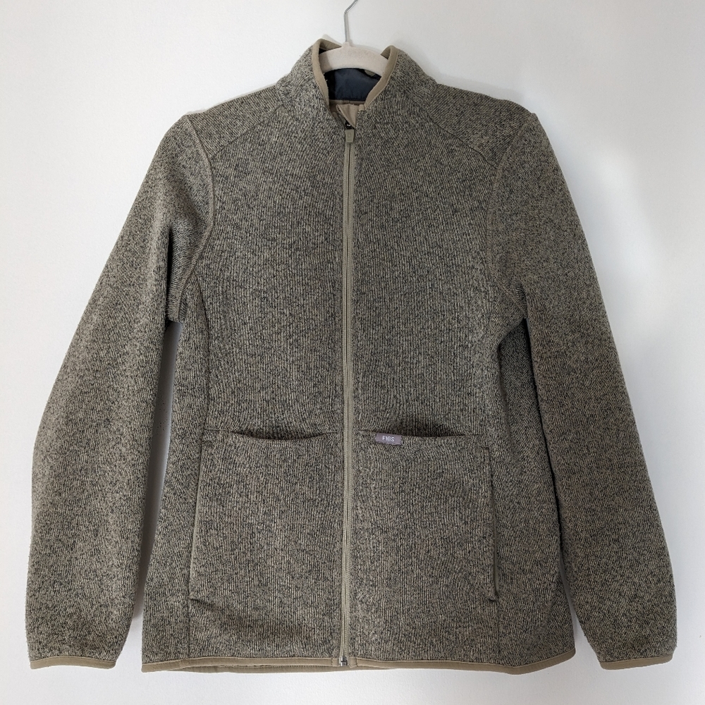 Figs On-Shift Sweater Knit Jacket Heathered Oak S